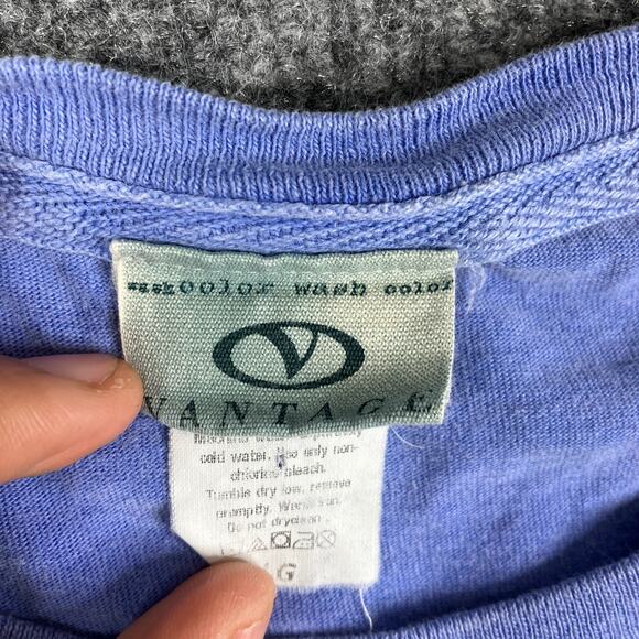 Vantage T-Shirt Mens Large Blue Biloxi Lighthouse Graphic Vintage Style Tee - Picture 5 of 8